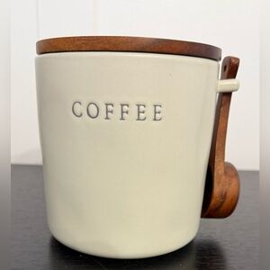 Magnolia Hearth & Hand Coffee Canister with Wooden Lid & Scoop